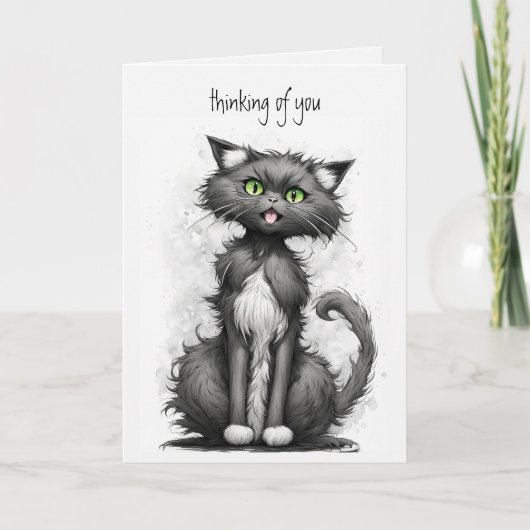 猫熱狂するの考え漫画 カード (正面)