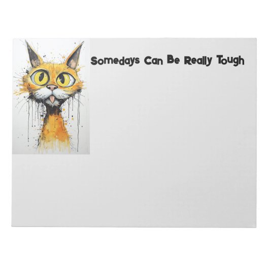 猫熱狂するは時々本当に厳しいメモ帳になる ノートパッド (正面)