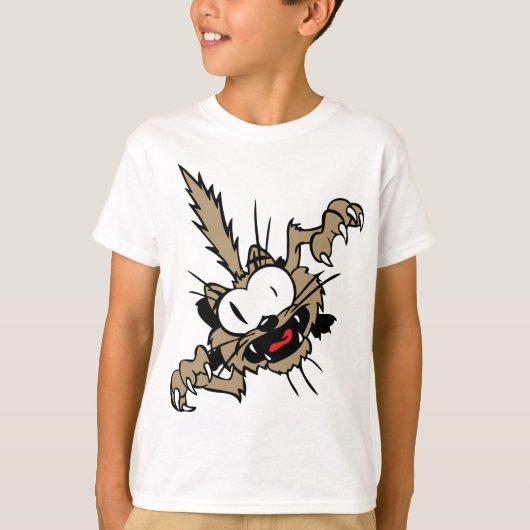猫熱狂するを攻撃 Tシャツ (正面)