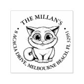 猫熱狂するテーマ セルフインキングスタンプ (デザイン)