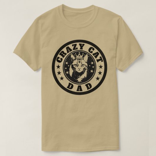 猫熱狂するパパシャツ Tシャツ (デザイン正面)