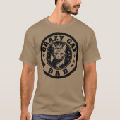 猫熱狂するパパシャツ Tシャツ (正面)