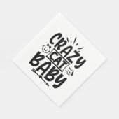 猫熱狂するベビー スタンダードランチョンナプキン (角)