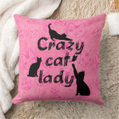 猫熱狂するレディかわいい小猫ちゃんの柄がピンク クッション (ブランケット)