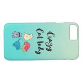 猫熱狂する婦人と4匹のかわいい猫 Case-Mate iPhoneケース (裏面(横))