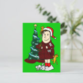 「猫熱狂する婦人のクリスマス」 シーズンポストカード (スタンド正面)