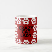 猫熱狂する婦人 コーヒーマグカップ (中央)