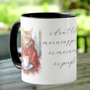 猫熱狂する婦人 マグカップ