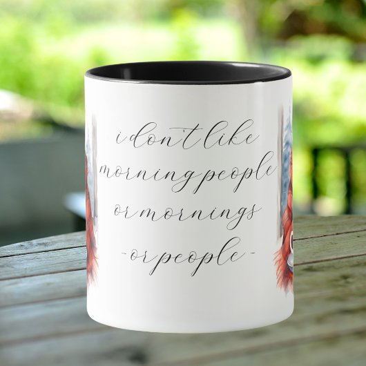 猫熱狂する婦人 マグカップ