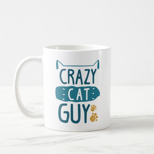 猫熱狂する男 コーヒーマグカップ (左)