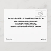 猫熱狂する葉書 ポストカード (裏面)