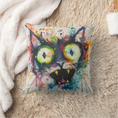 猫熱狂する クッション (ブランケット)