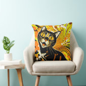 猫熱狂する クッション (椅子)