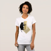 猫爪付きポストウーメンズシャツ Tシャツ (正面フル)