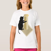 猫爪付きポスト女子Tシャツ Tシャツ (正面)