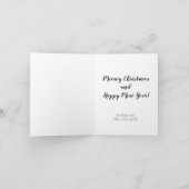 猫犬おもしろいペットのクリスマス写真3枚 シーズンカード (内部)