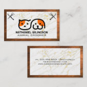猫犬のロゴ | ペットグルーミングツール 名刺 (正面/裏面)