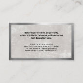 猫犬のロゴ | 金属縁ど 名刺 (裏面)