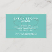 猫犬の線のロゴピッターグリーン 名刺 (裏面)