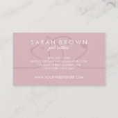 猫犬ソフトピンクラインロゴ 名刺 (裏面)