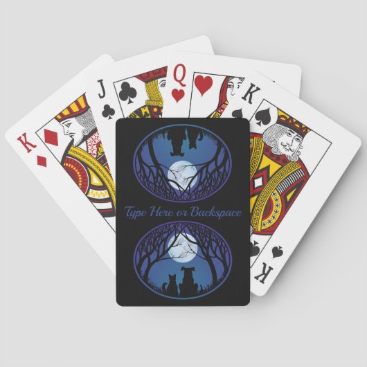 猫犬フレンズのカードパーソナライズされたトランプ トランプ (裏面)