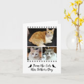 猫犬ペットのお父さんの日のフォトスクリプト3 カード (黄色い花)