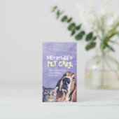 猫犬ペットケアグルーミング座りパンチ ロイヤリティカード (スタンド正面)