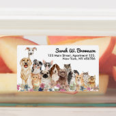 猫犬ペットベットピンク薄紫ホワイト ラベル (貼付)