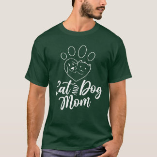 猫犬ママ愛犬猫ガールギフト Tシャツ