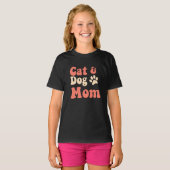 猫犬ママ Tシャツ (正面フル)