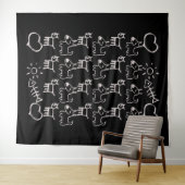 猫犬 タペストリー (インサイチュ(横))