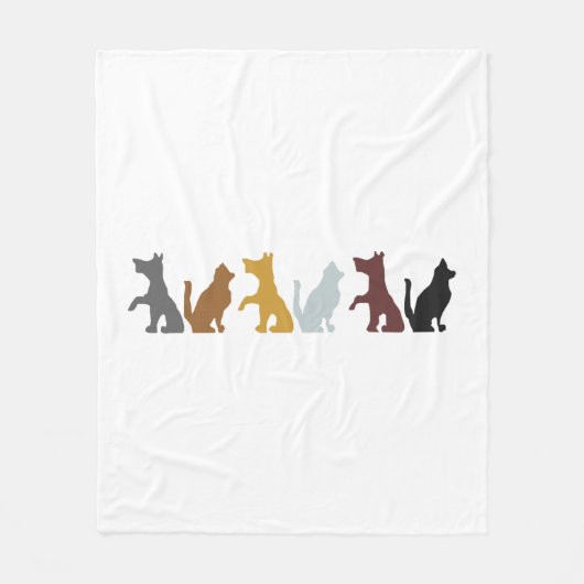 猫犬 フリースブランケット (正面)