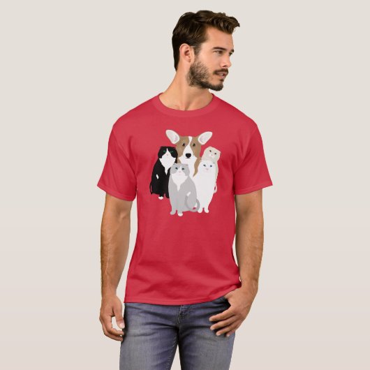 猫犬 Tシャツ (正面フル)