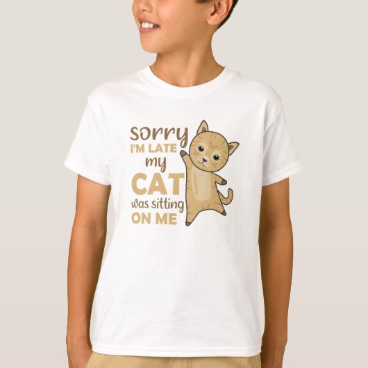 猫猫がことわざおもしろいかわいい動物 Tシャツ (正面)