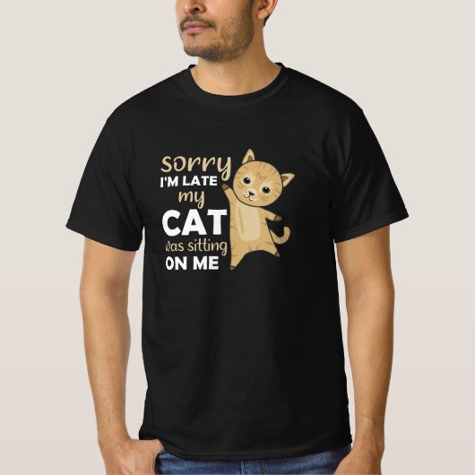 猫猫がことわざおもしろいかわいい動物 Tシャツ (正面)