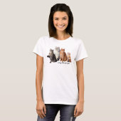 猫猫のTシャツについて熱狂する Tシャツ (正面フル)