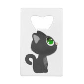 猫猫ネコ動物の飼い猫。 クレジットカード栓抜き (裏面)