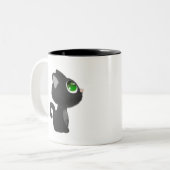 猫猫ネコ動物の飼い猫。 ツートーンマグカップ (正面左)