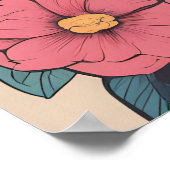 猫猫フローラアート猫フラワーアート ポスター (角)