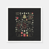 猫猫好きのプレゼント スタンダードカクテルナプキン (正面)