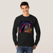 猫猫抽象芸術カラフル猫 Tシャツ (正面フル)