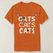 猫猫4 Tシャツ (デザイン正面)