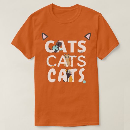 猫猫4 Tシャツ (デザイン正面)
