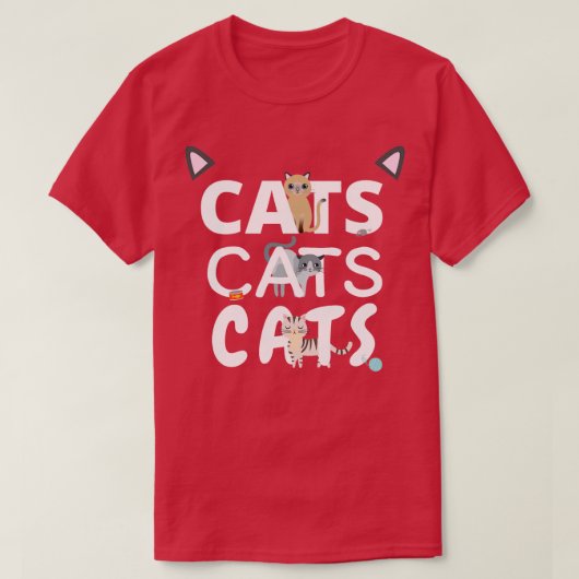 猫猫5 Tシャツ (デザイン正面)
