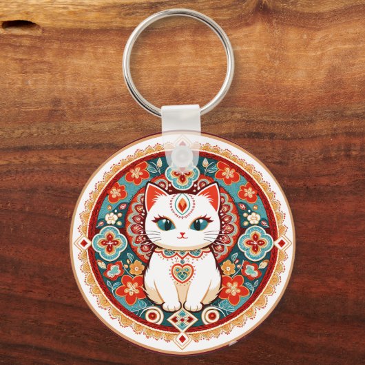 猫猫 キーホルダー (正面)