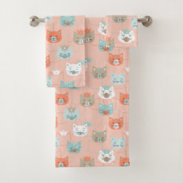 猫王室の型 バスタオルセット