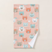 猫王室の型 バスタオルセット (ハンドタオル)