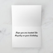 猫王室の誕生日カード カード (内部)