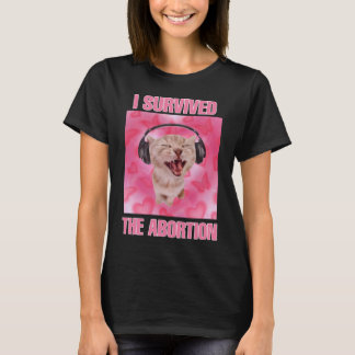 猫生き延びミーム女子 Tシャツ
