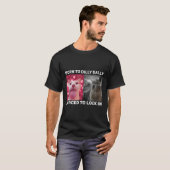 猫生まれのミームを押し込む Tシャツ (正面フル)